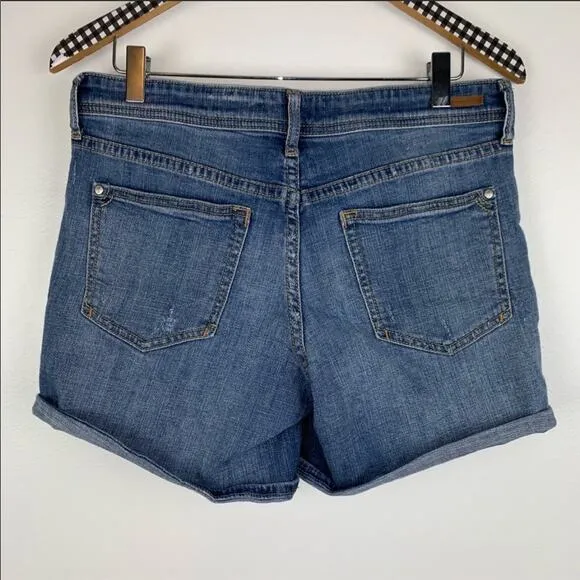 ANTHROPOLOGIE PILCRO Hyphen Relaxed Denim Jean Medium Blue Wash Shorts 27