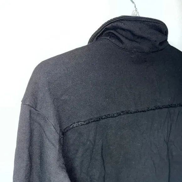 Anthropologie t.La French Terry Lined Black Crop Jacket