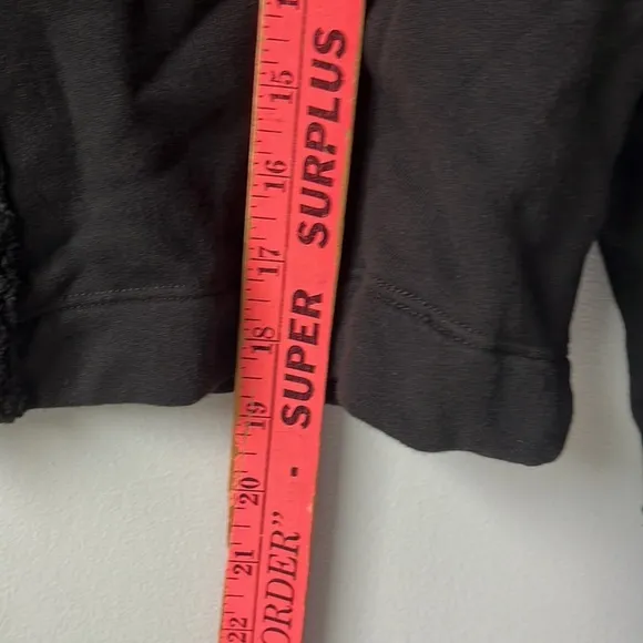 Anthropologie t.La French Terry Lined Black Crop Jacket