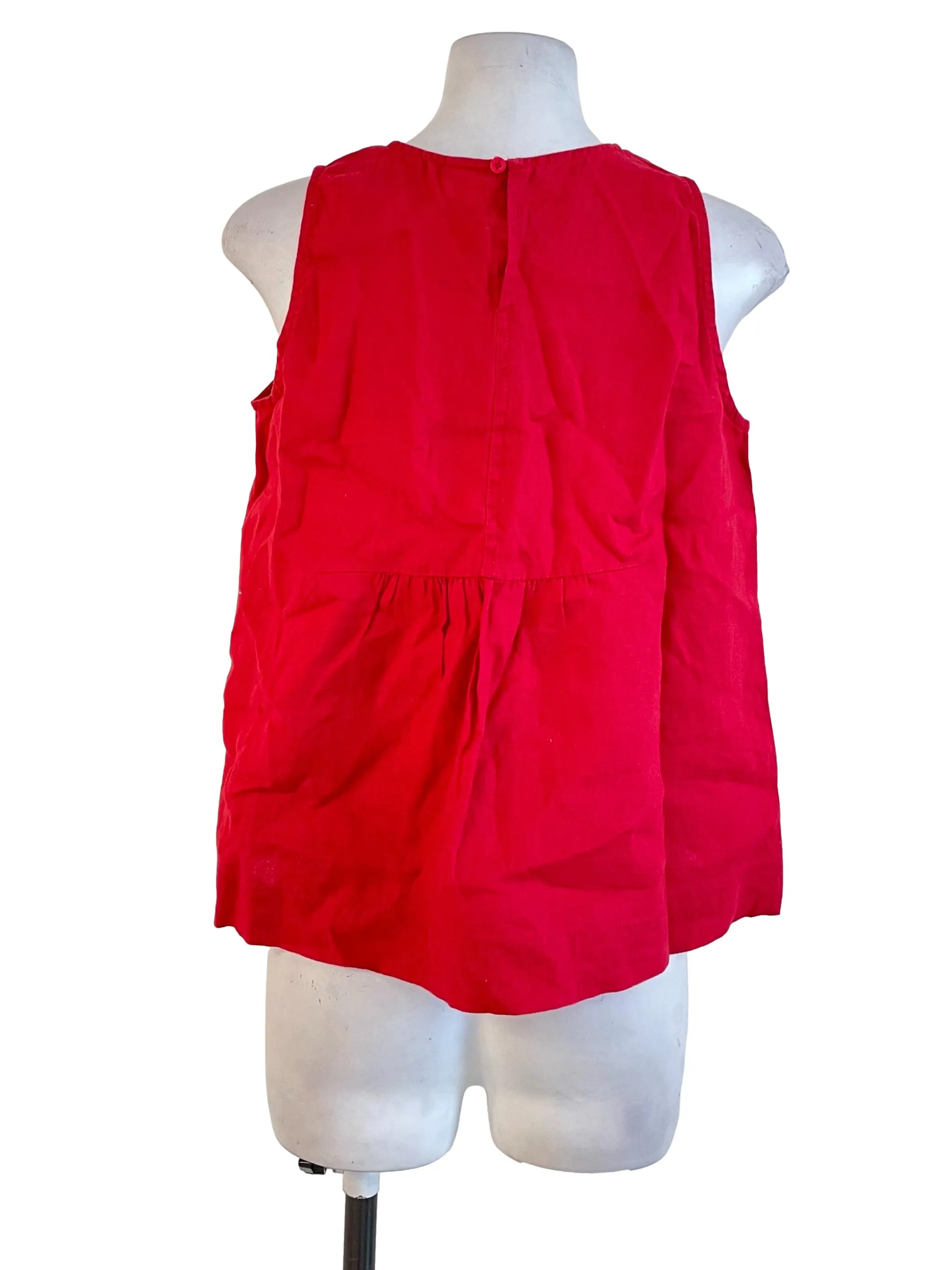 Apple Red Sleeveless Top
