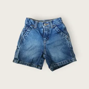 BABY BOY SIZE 18/24 MONTHS - OLD NAVY, Denim Cargo Shorts VGUC B43