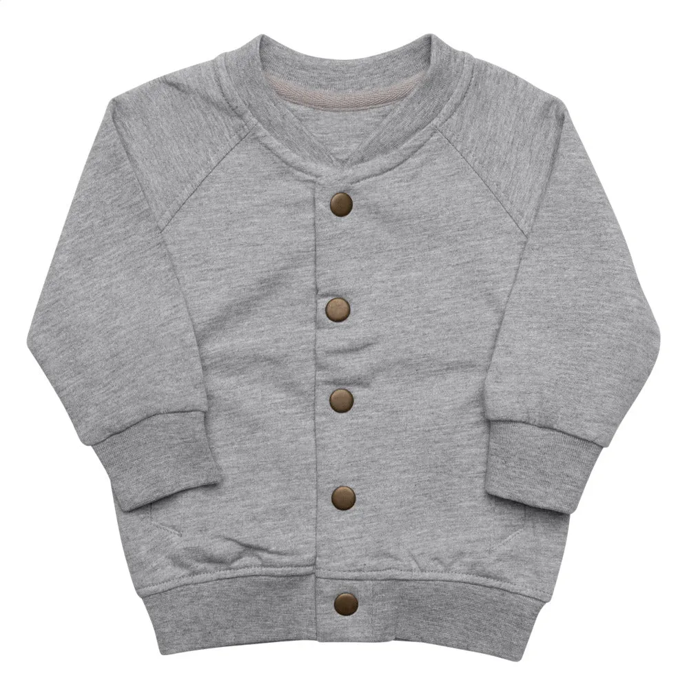 Baby Organic Bomber Jacket 'Prince Crown'