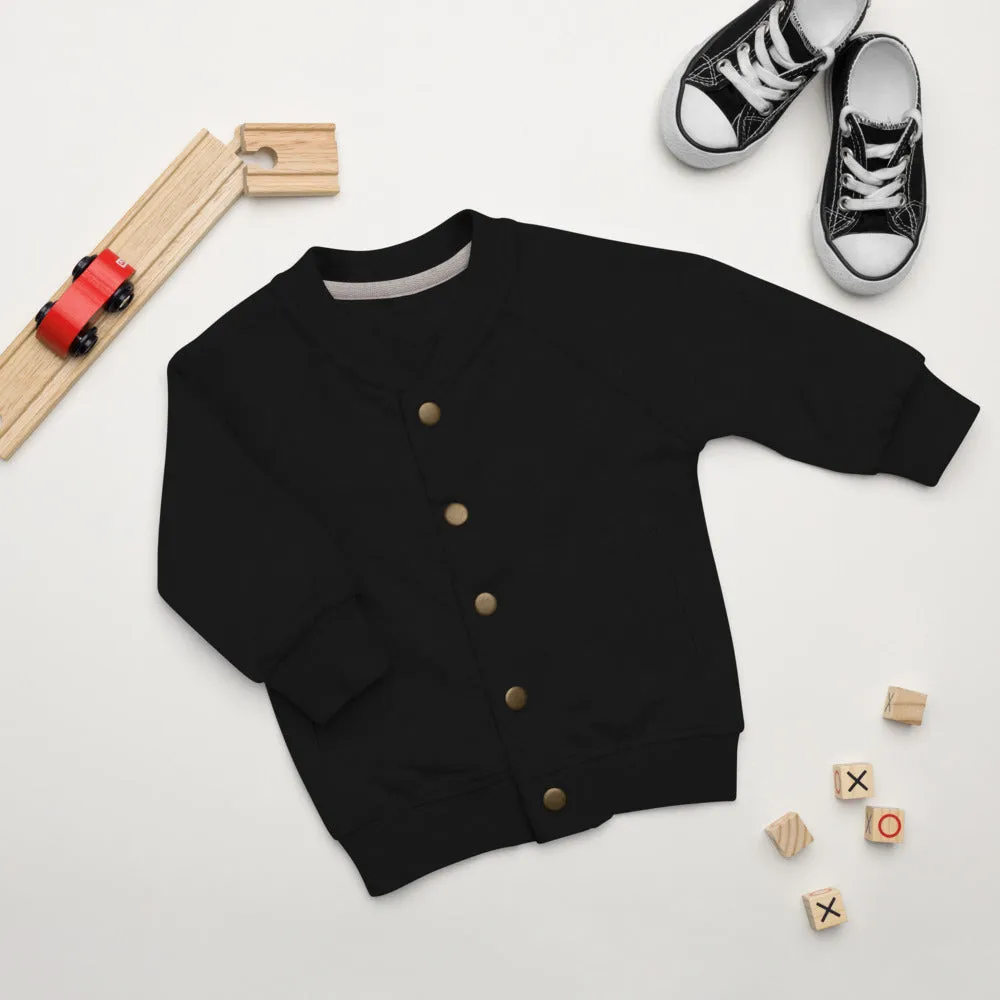Baby Organic Bomber Jacket 'Prince Crown'