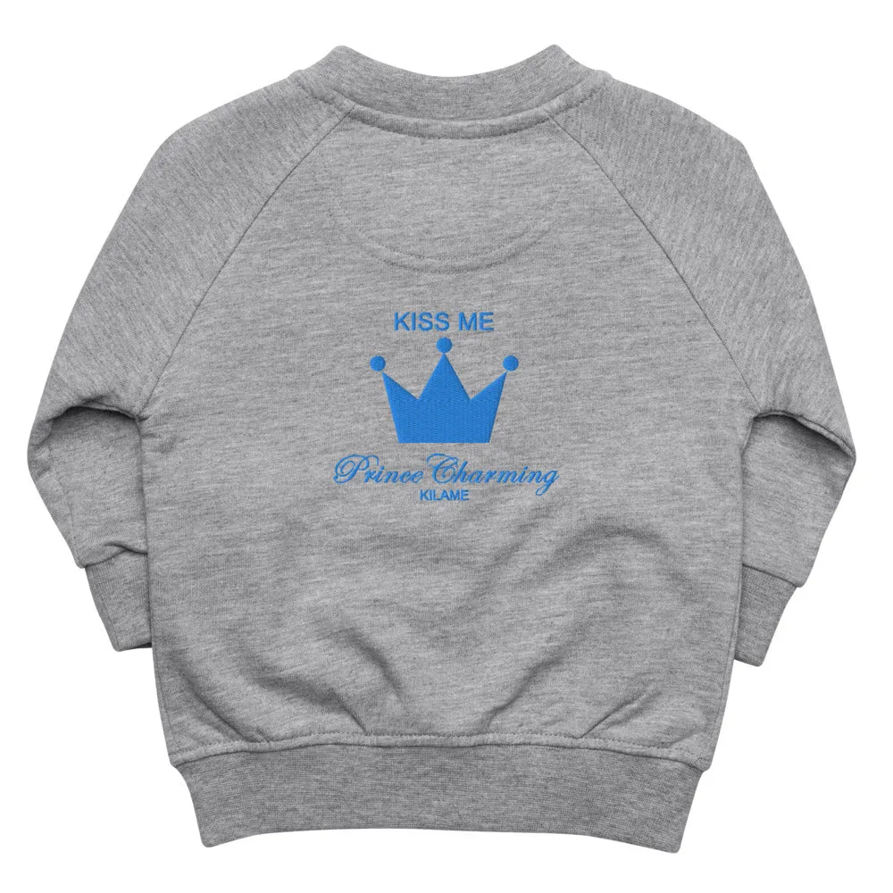 Baby Organic Bomber Jacket 'Prince Crown'
