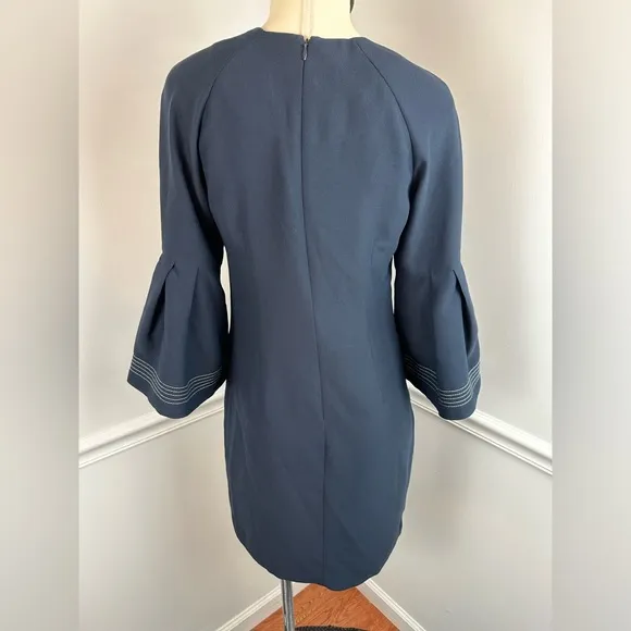 BANANA REPUBLIC Navy Blue Bell Sleeve Shift Dress | Size 2