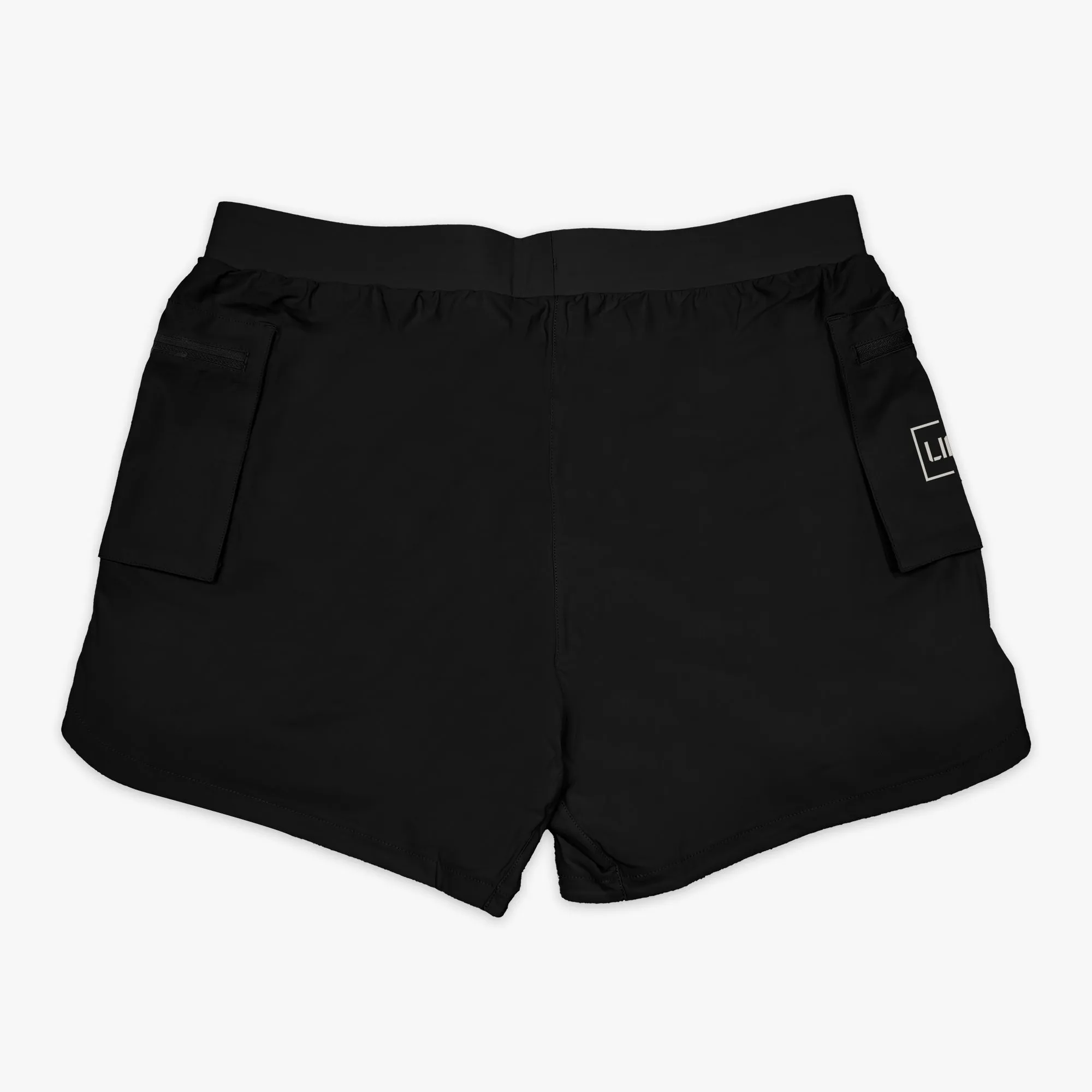 Batter's Box Cargo Youth Shorts with Liner - Black
