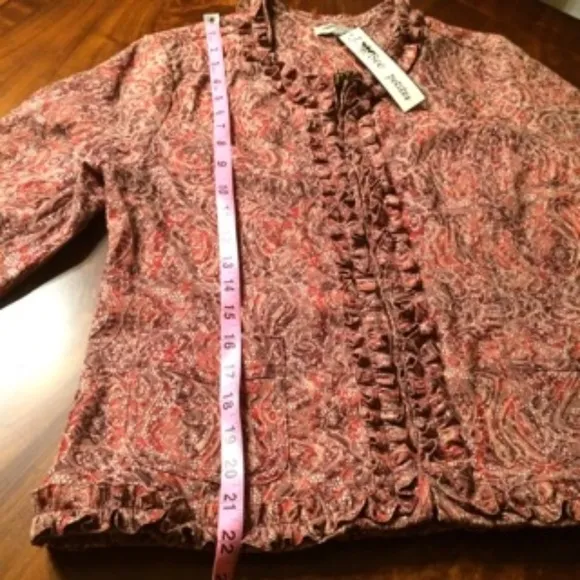 Beautiful Paisley Print Short Jacket/ Topper- PM