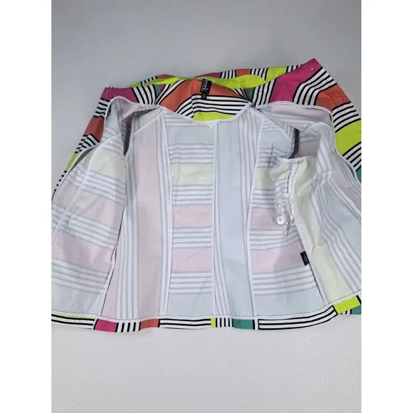 BEREK Color Block Abstract Pattern Blazer Jacket Colorful Coat Women's Size M