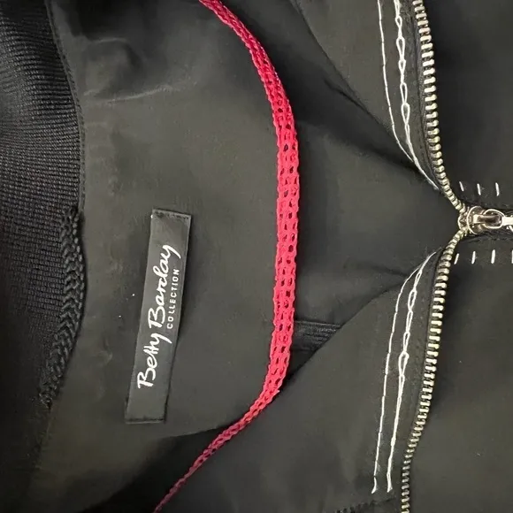 Betty Barclay collection black zip up lightweight jacket sz 1x