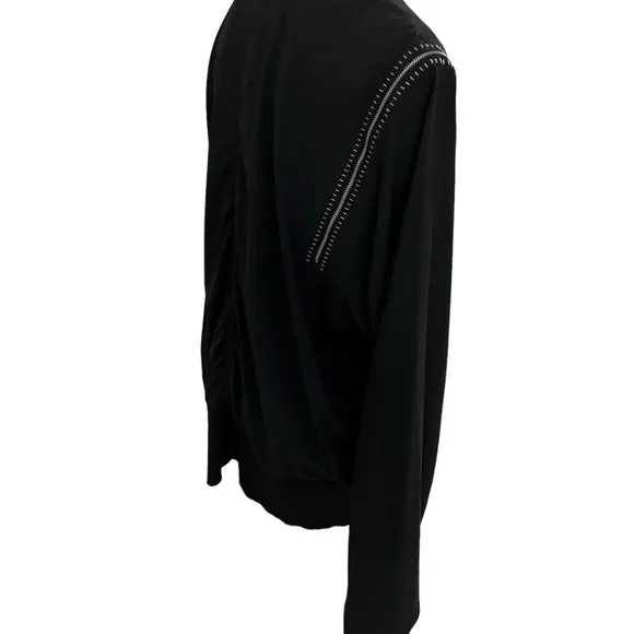 Betty Barclay collection black zip up lightweight jacket sz 1x