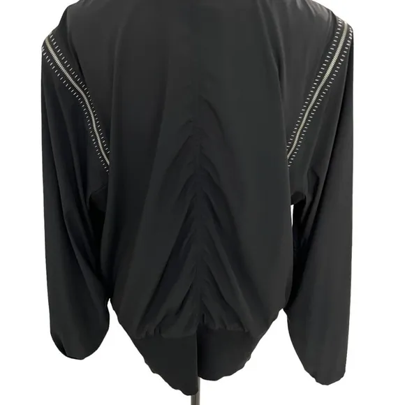 Betty Barclay collection black zip up lightweight jacket sz 1x