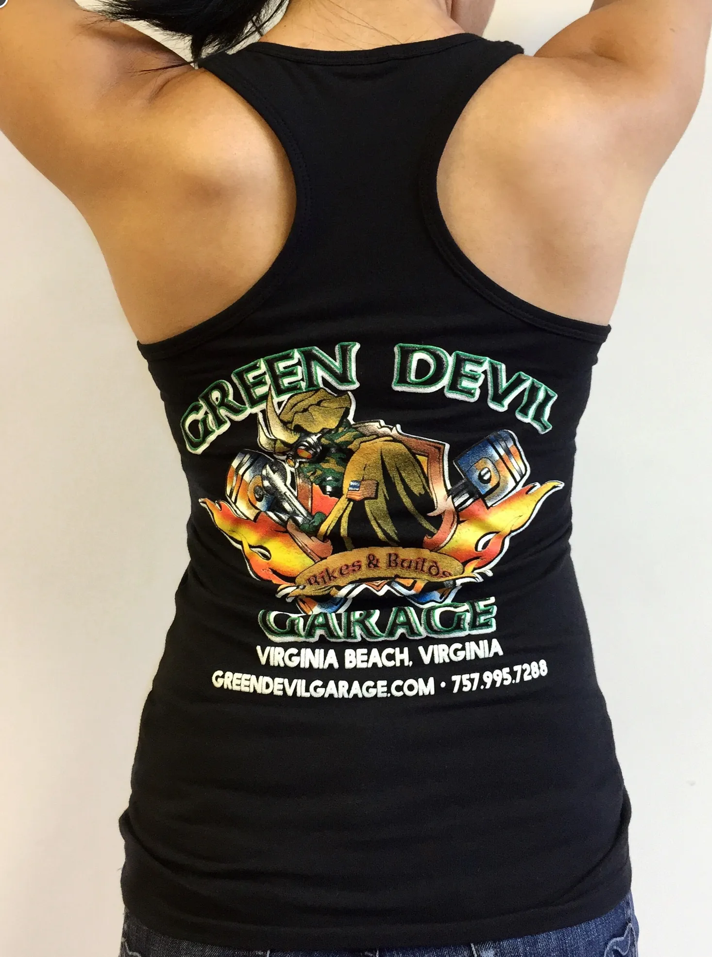 BIKES & BUILDS WOMEN’S FITTED TANK TOP