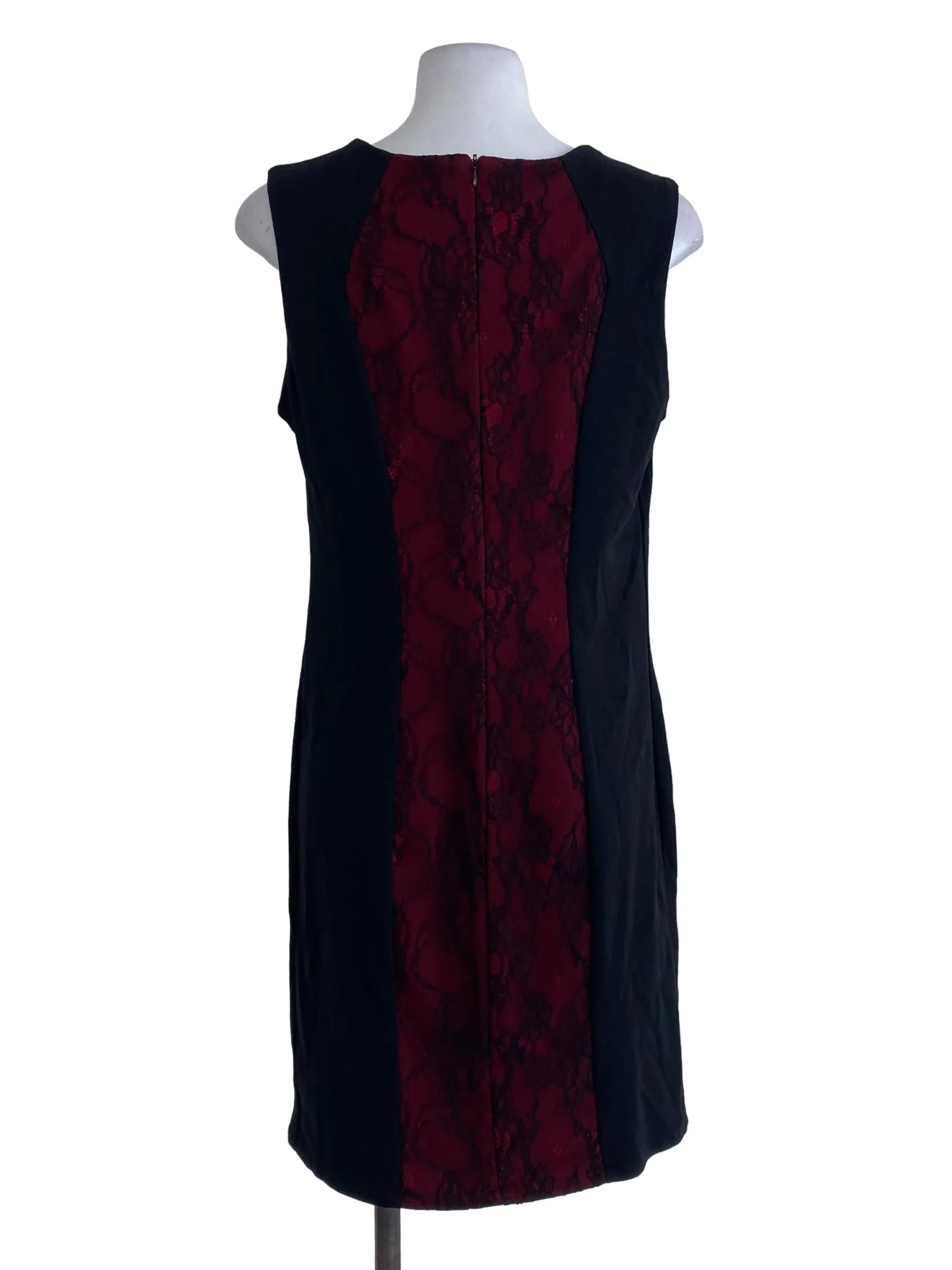 Black And Red Laced Shift Dress