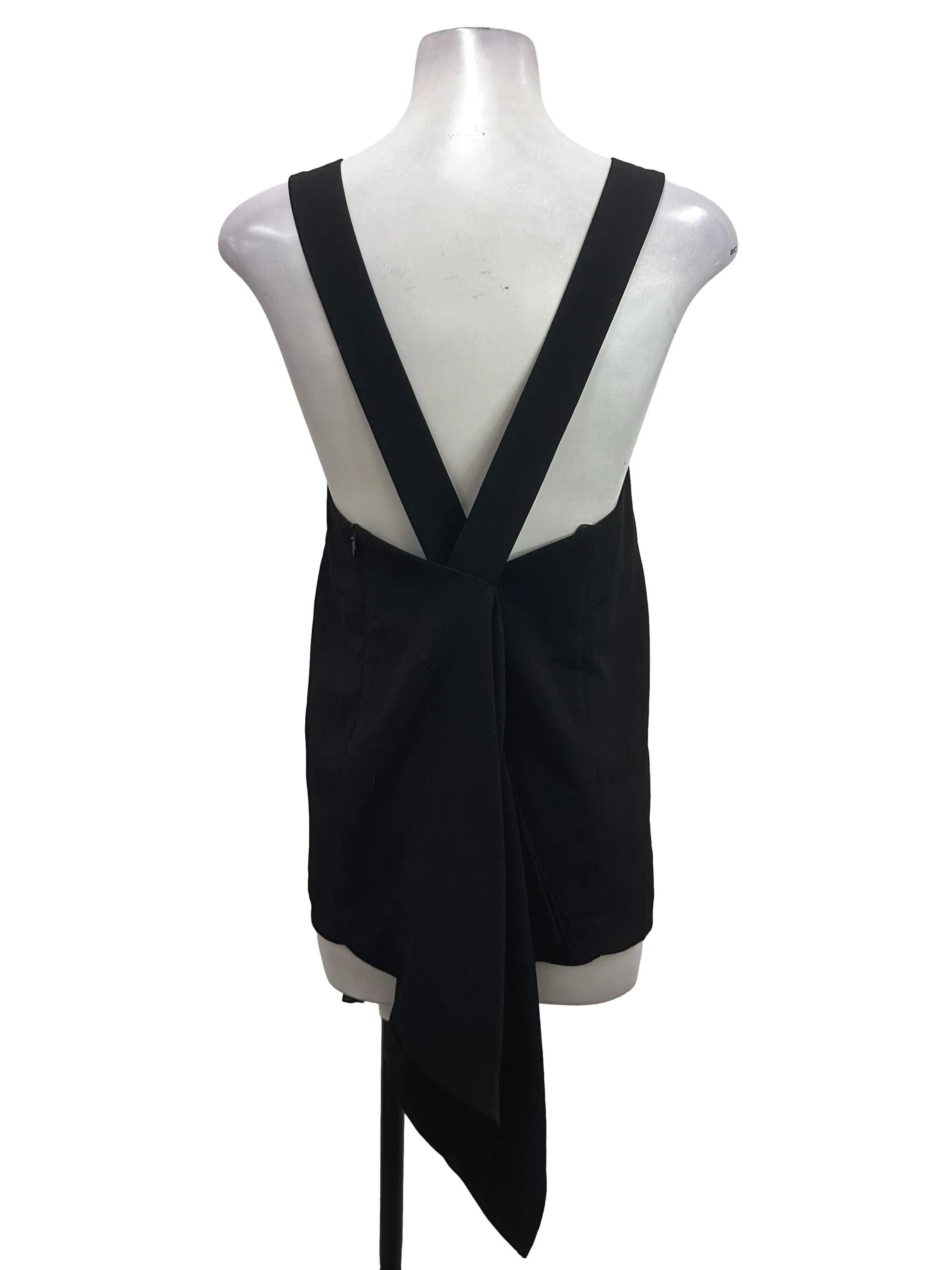Black Cross Back Top