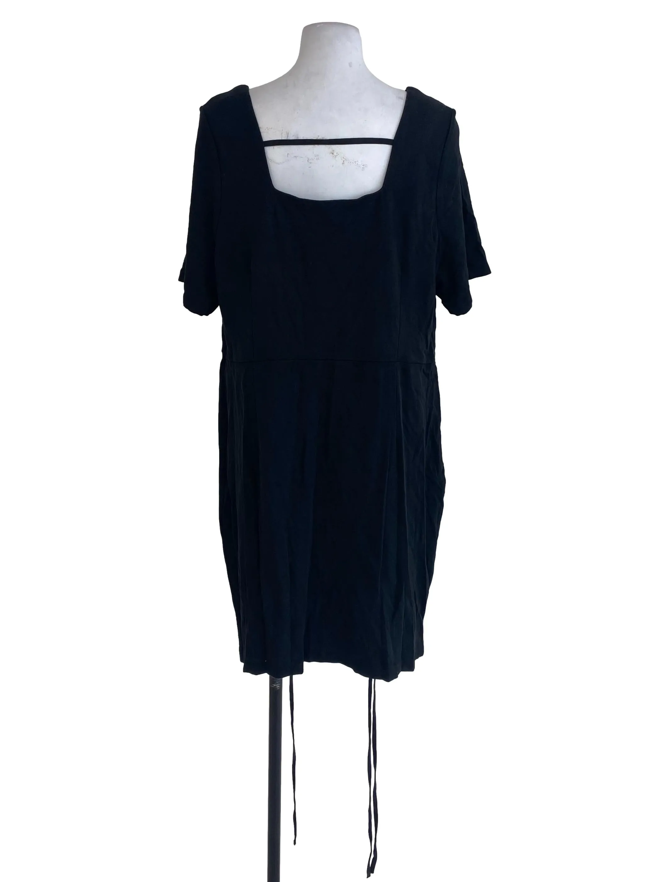 Black Plain Shift Dress