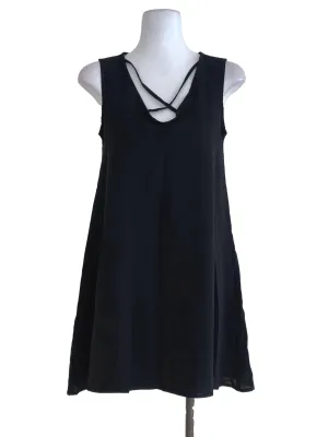 Black Plain Shift Dress