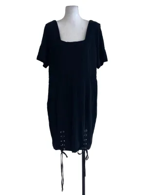 Black Plain Shift Dress