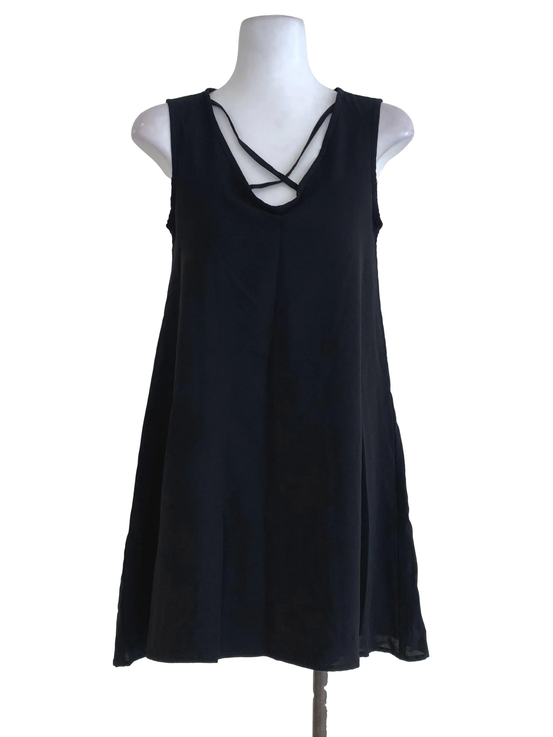 Black Plain Shift Dress