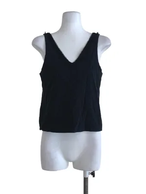 Black Plain Sleeveless Top