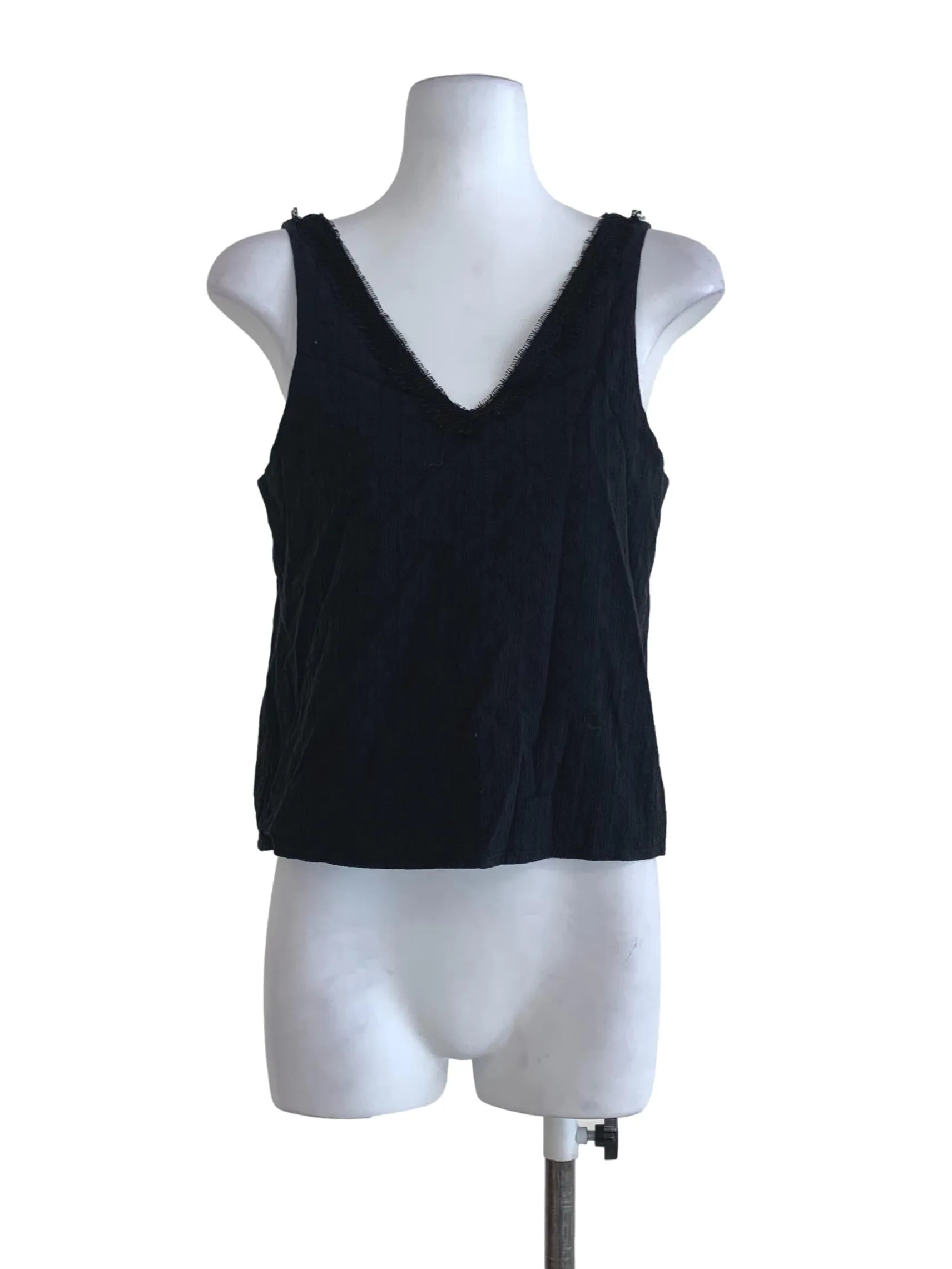 Black Plain Sleeveless Top