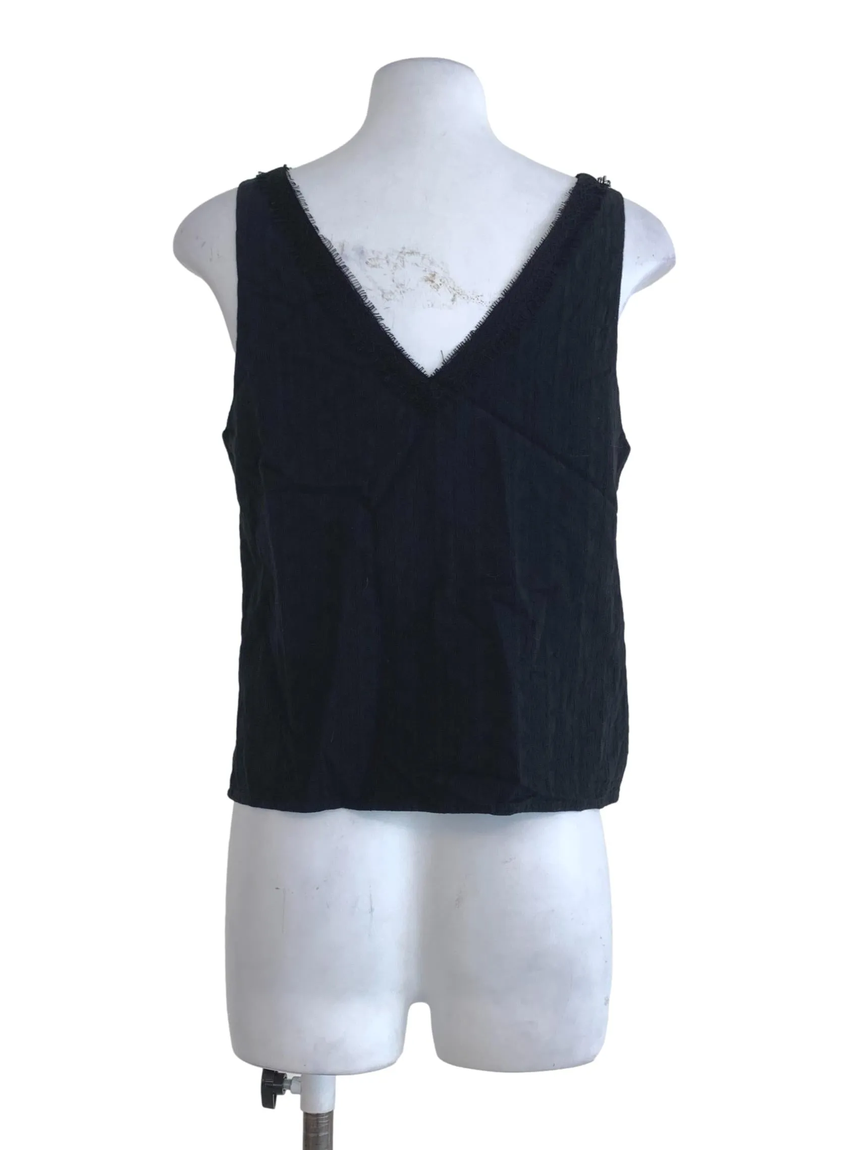 Black Plain Sleeveless Top