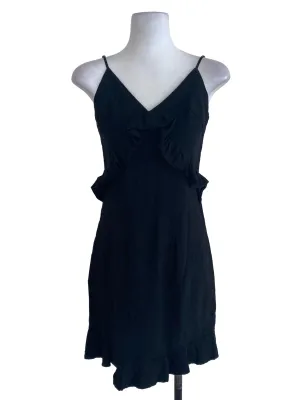 Black Ruffle Shift Dress