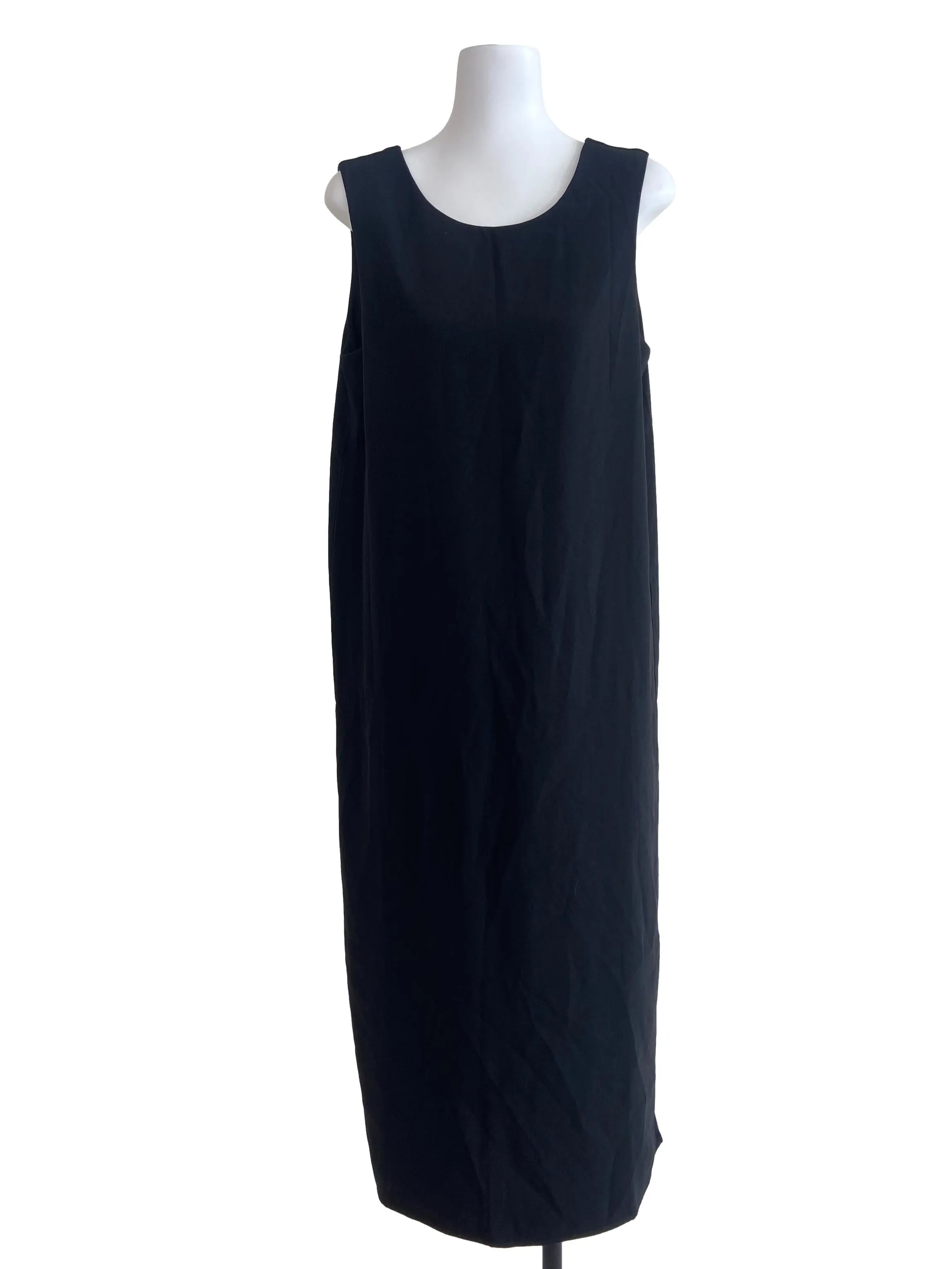 Black Shift Slit Dress