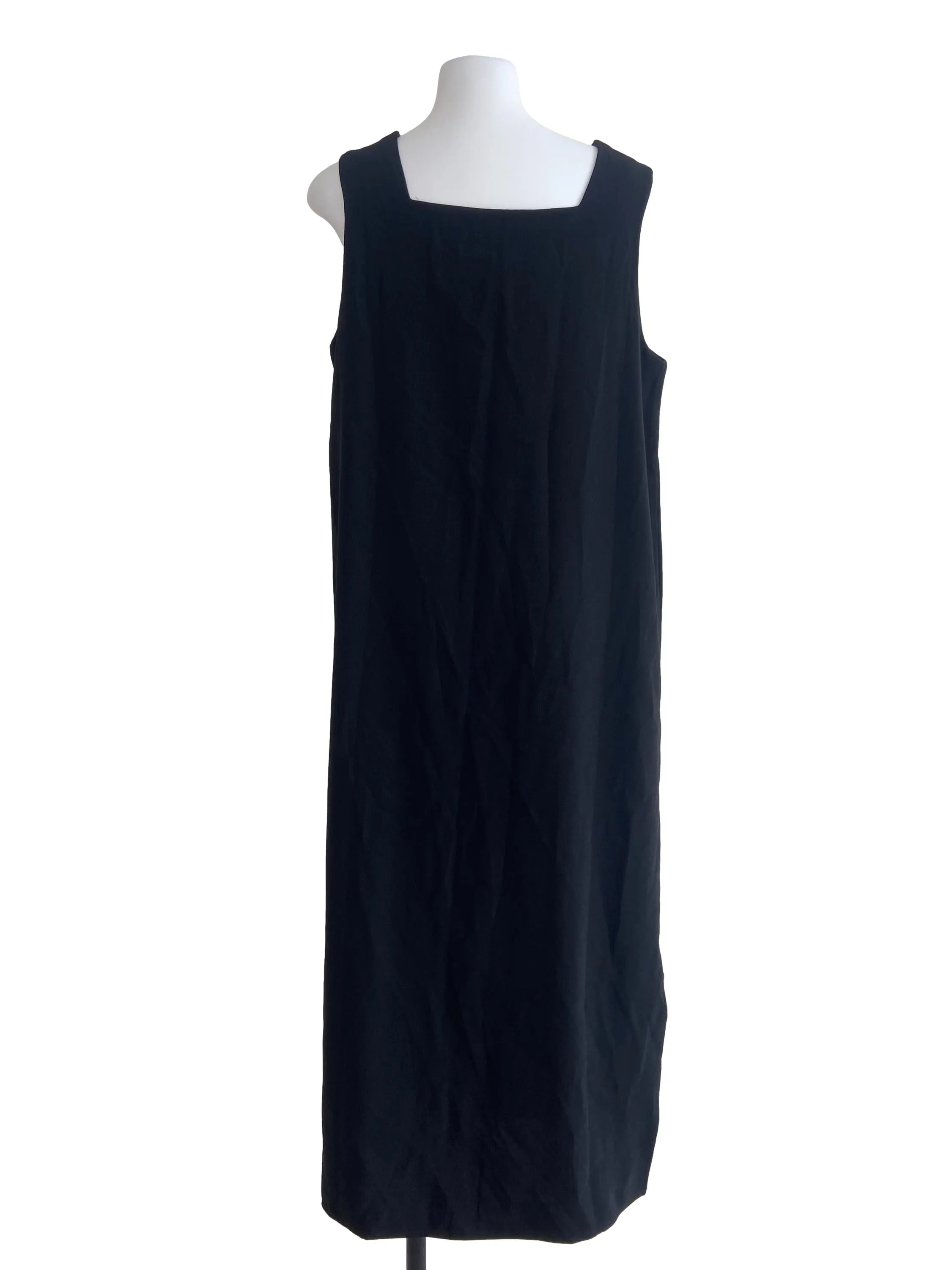 Black Shift Slit Dress