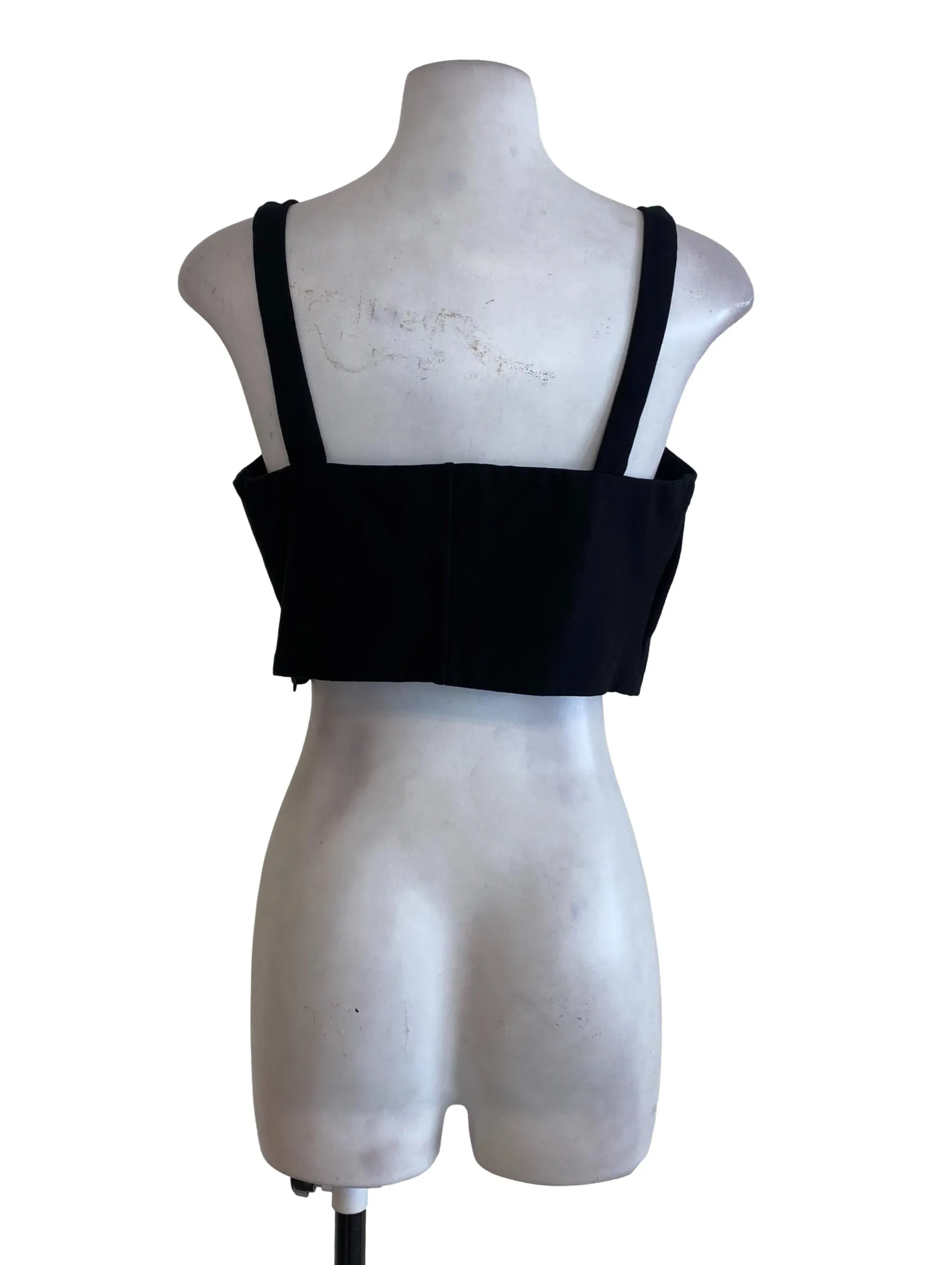 Black Sweetheart Crop Top