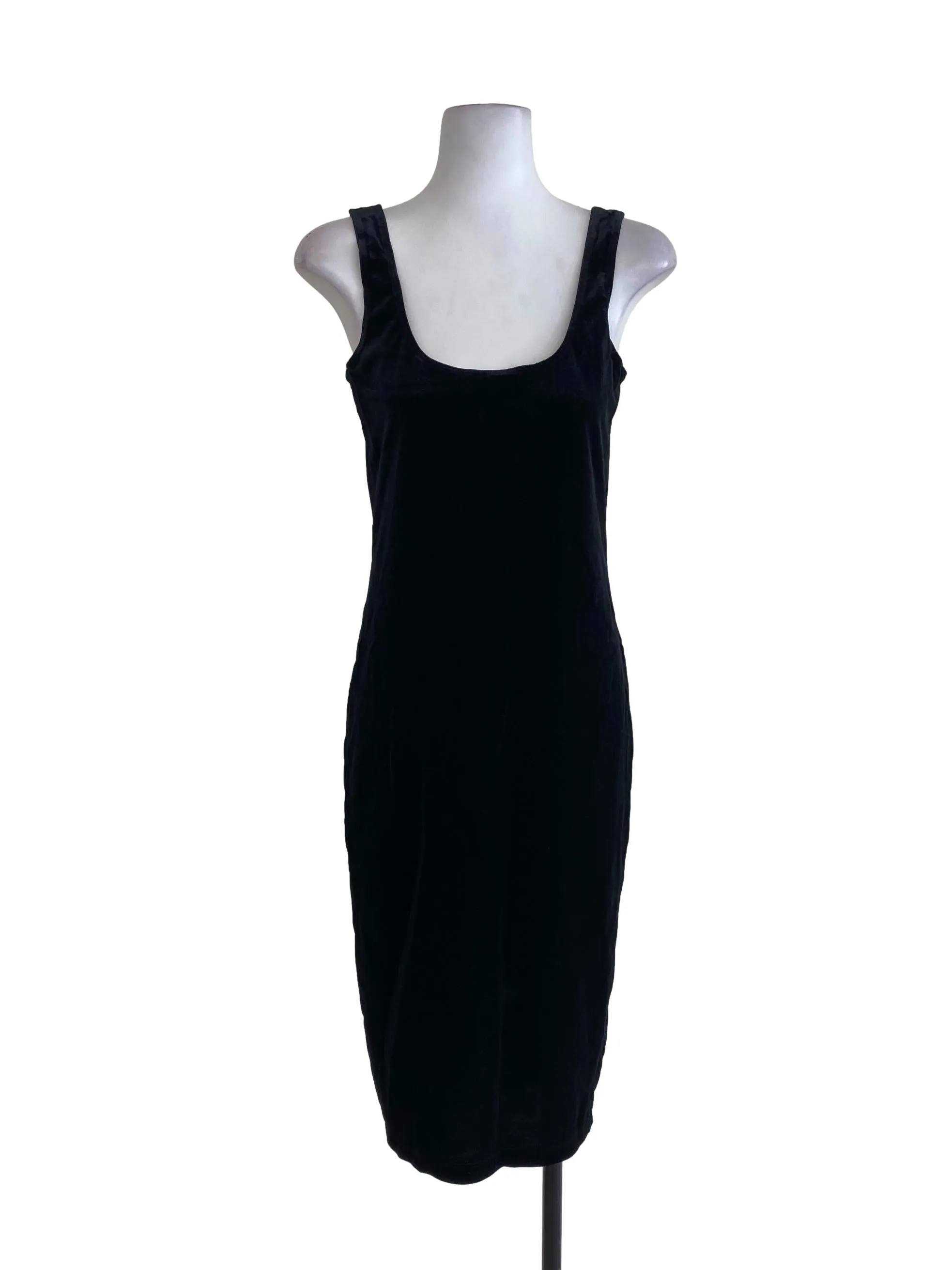 Black Velvet Shift Dress