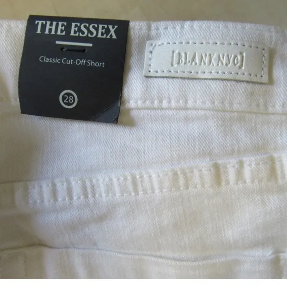 Blank NYC The Essex Cutoff Denim Shorts White 28