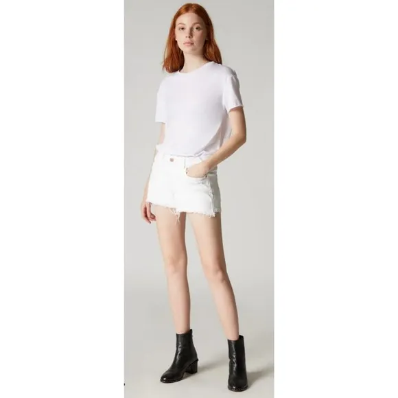 Blank NYC The Essex Cutoff Denim Shorts White 28