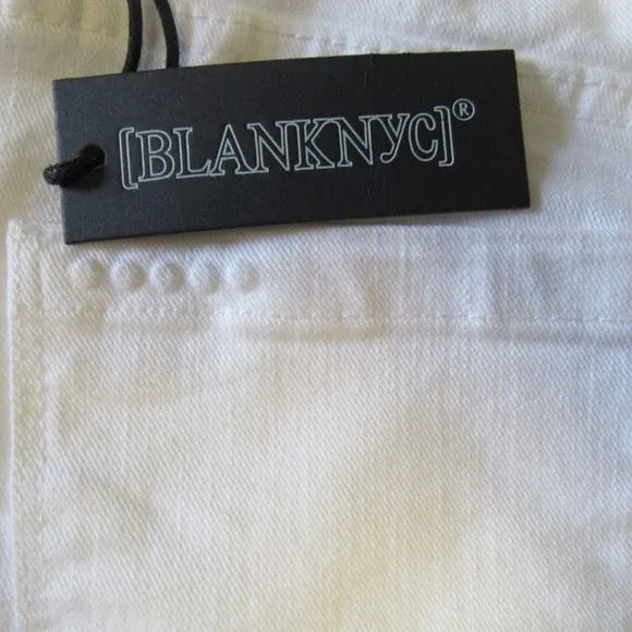 Blank NYC The Essex Cutoff Denim Shorts White 28