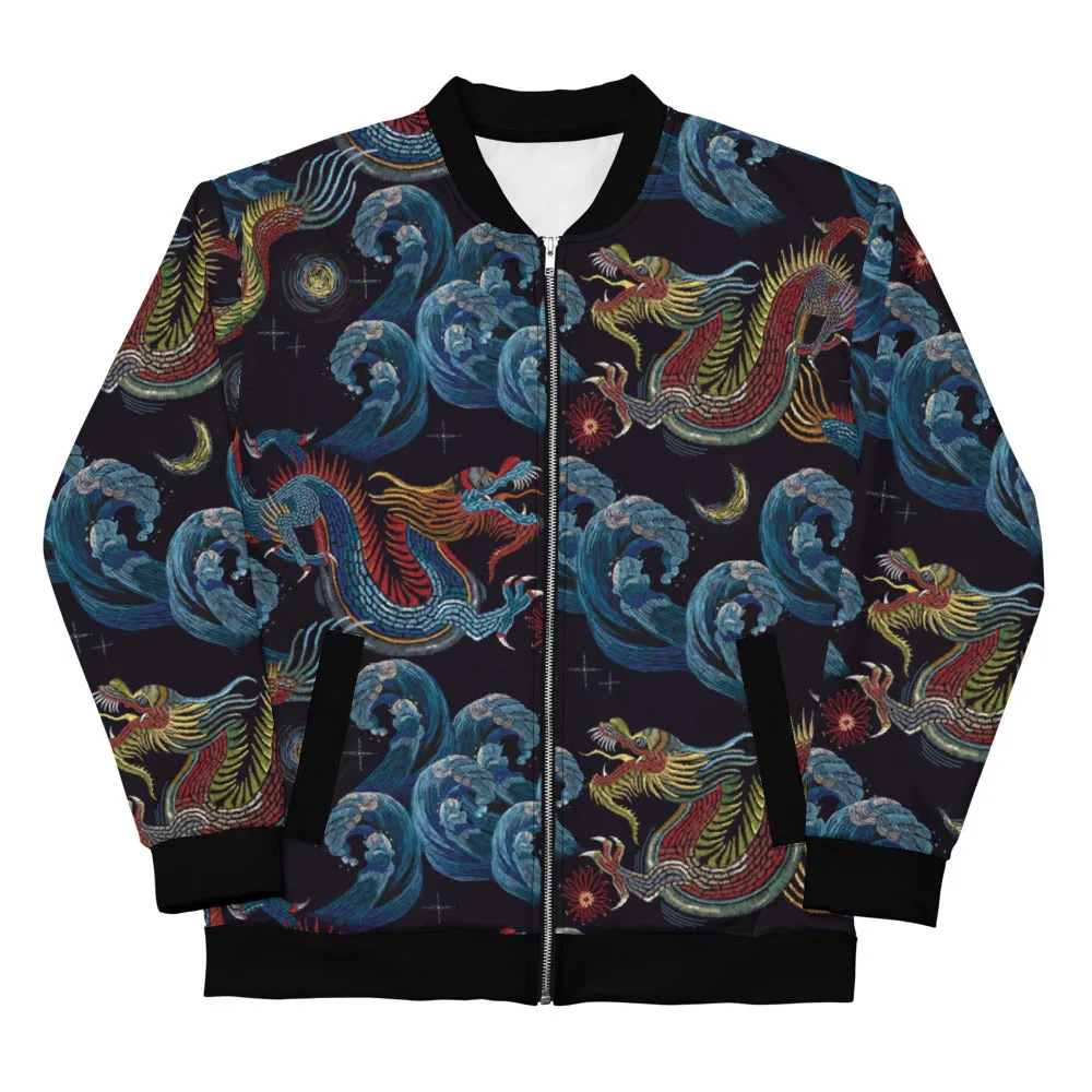 Blue Dragon Bomber Jacket