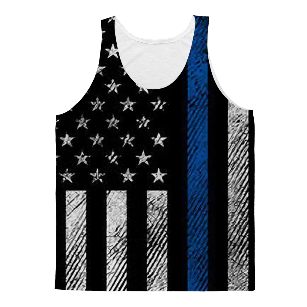 Blue Lives Matter Blue Lives Matter Flag Adult Tank Top