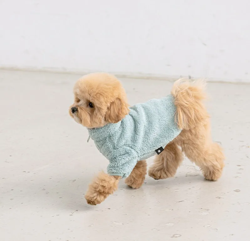 Boa Zip-up Fluffy Fleece - Soda Blue