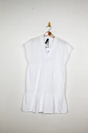Bobi Drop Shoulder Tiered Dress