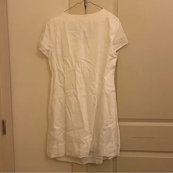 boden linen shift midi dress