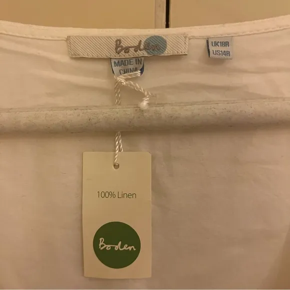 boden linen shift midi dress