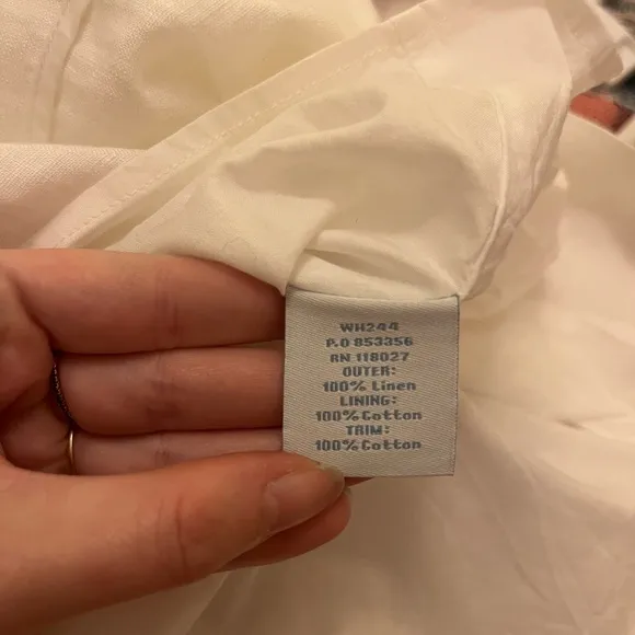 boden linen shift midi dress