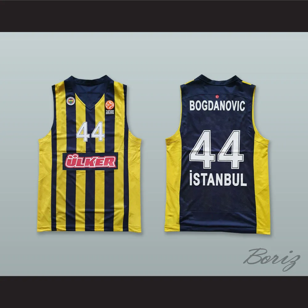 Bojan Bogdanovic 44 Fenerbahce Beko Istanbul Turkey Striped Basketball Jersey