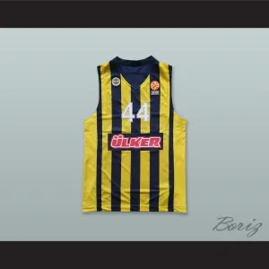 Bojan Bogdanovic 44 Fenerbahce Beko Istanbul Turkey Striped Basketball Jersey
