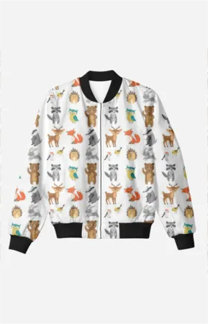 Bomber Jacket (Men) - Woodland Creatures