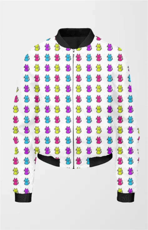 Bomber Jacket (Women) - Cats In Colour