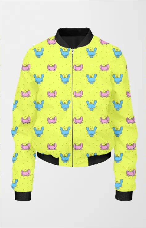 Bomber Jacket (Women) - Psychedelic Bunny
