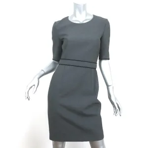 BOSS Hugo Boss Belted Shift Dress Doliviena Gray Cotton-Blend Size 4P NEW
