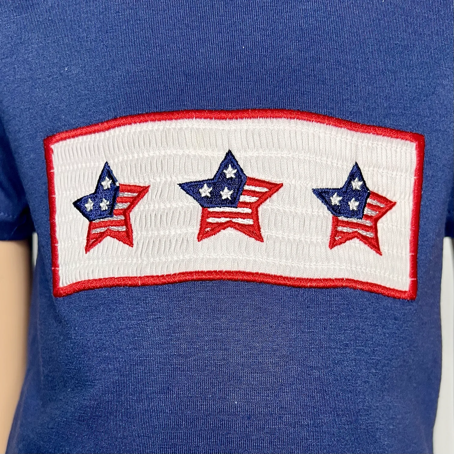 Boys 4th of July American Flag Blue T shirt & Red Striped Shorts
