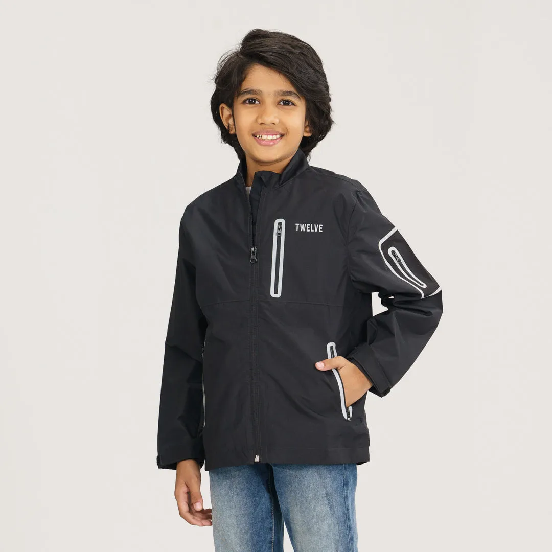 Boys Black Bomber Jacket
