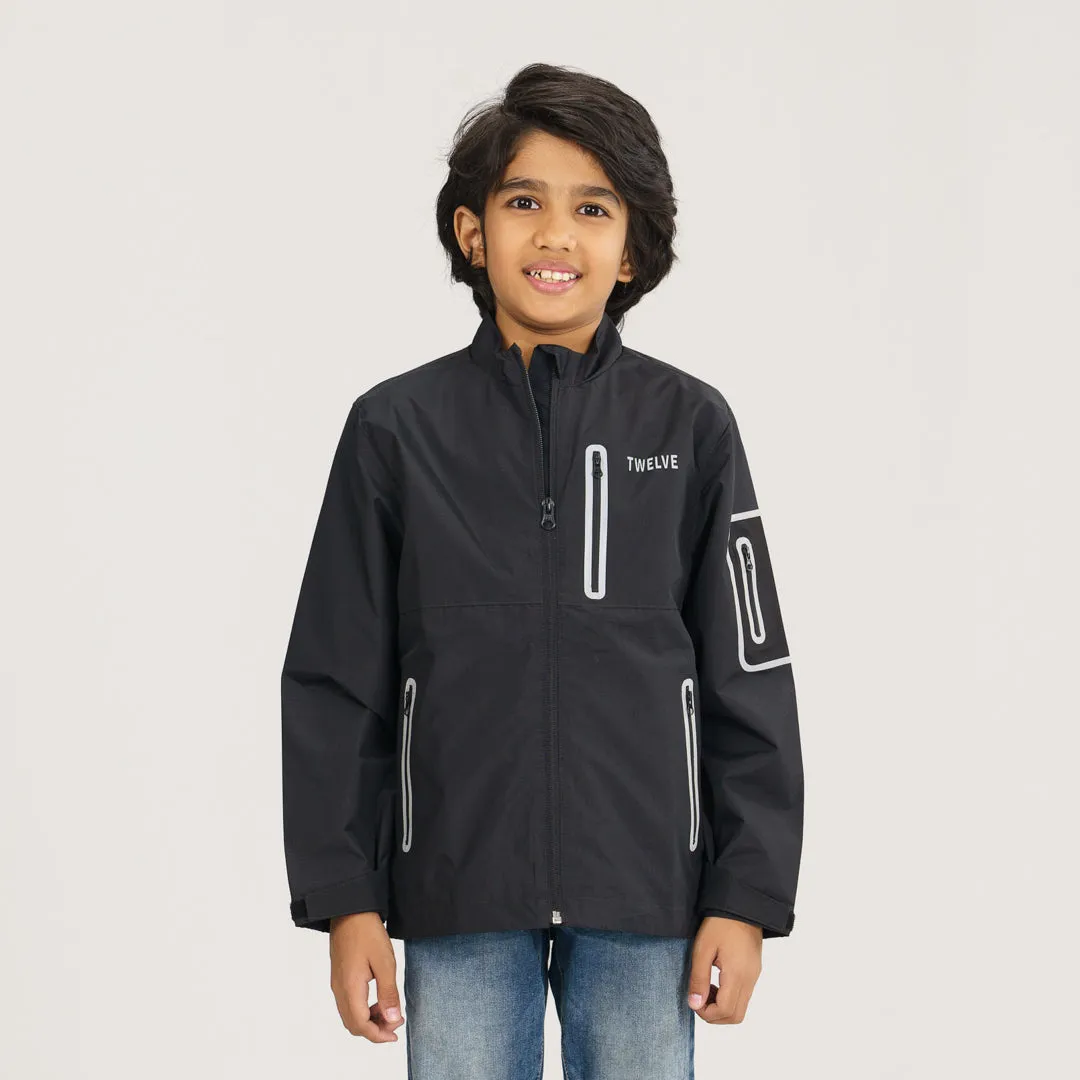 Boys Black Bomber Jacket