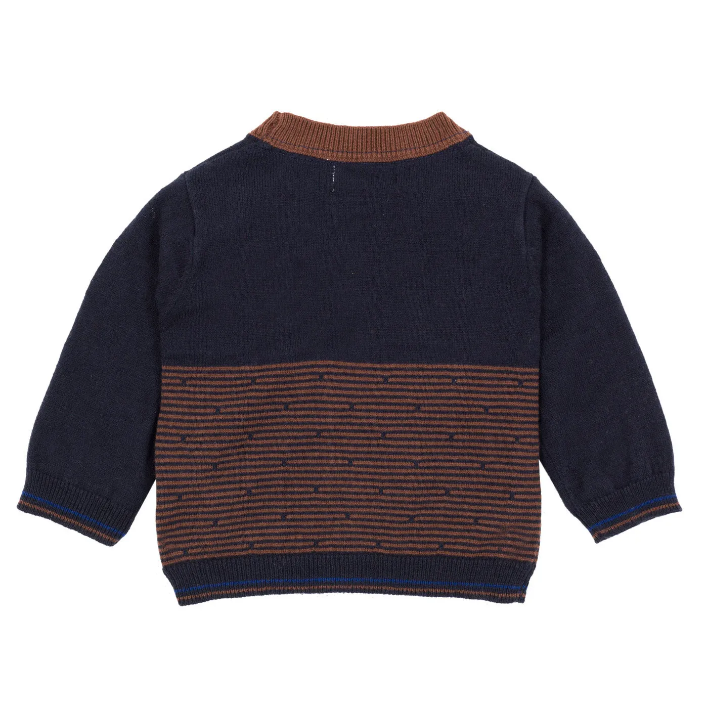 Boys Brown Striped Cardigan